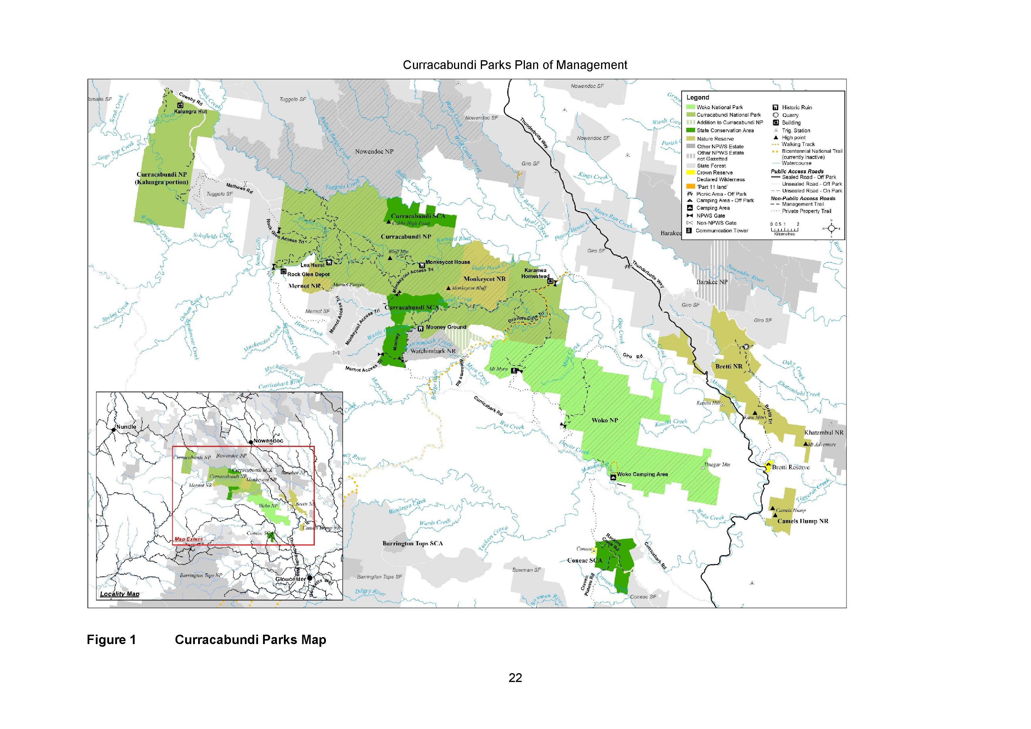 Map from the plan of management for Curracabundi National Park