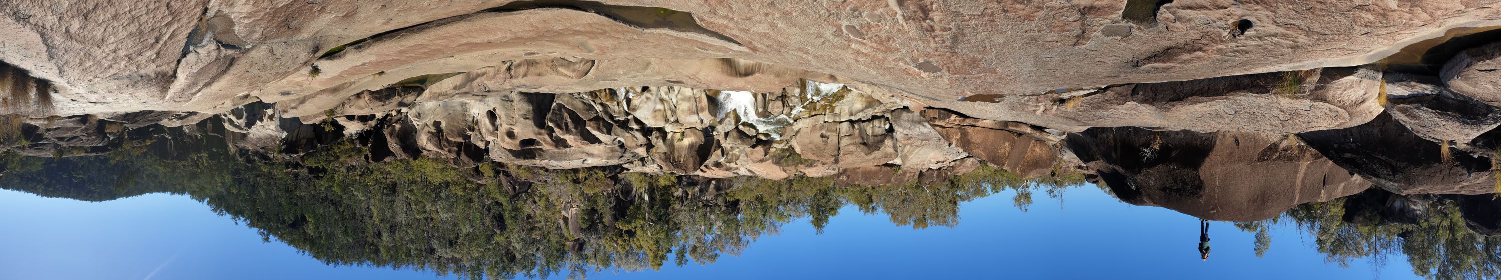 Panorama of Macintyre Falls, Macintyre River, Kwiambal National Park, NSW 