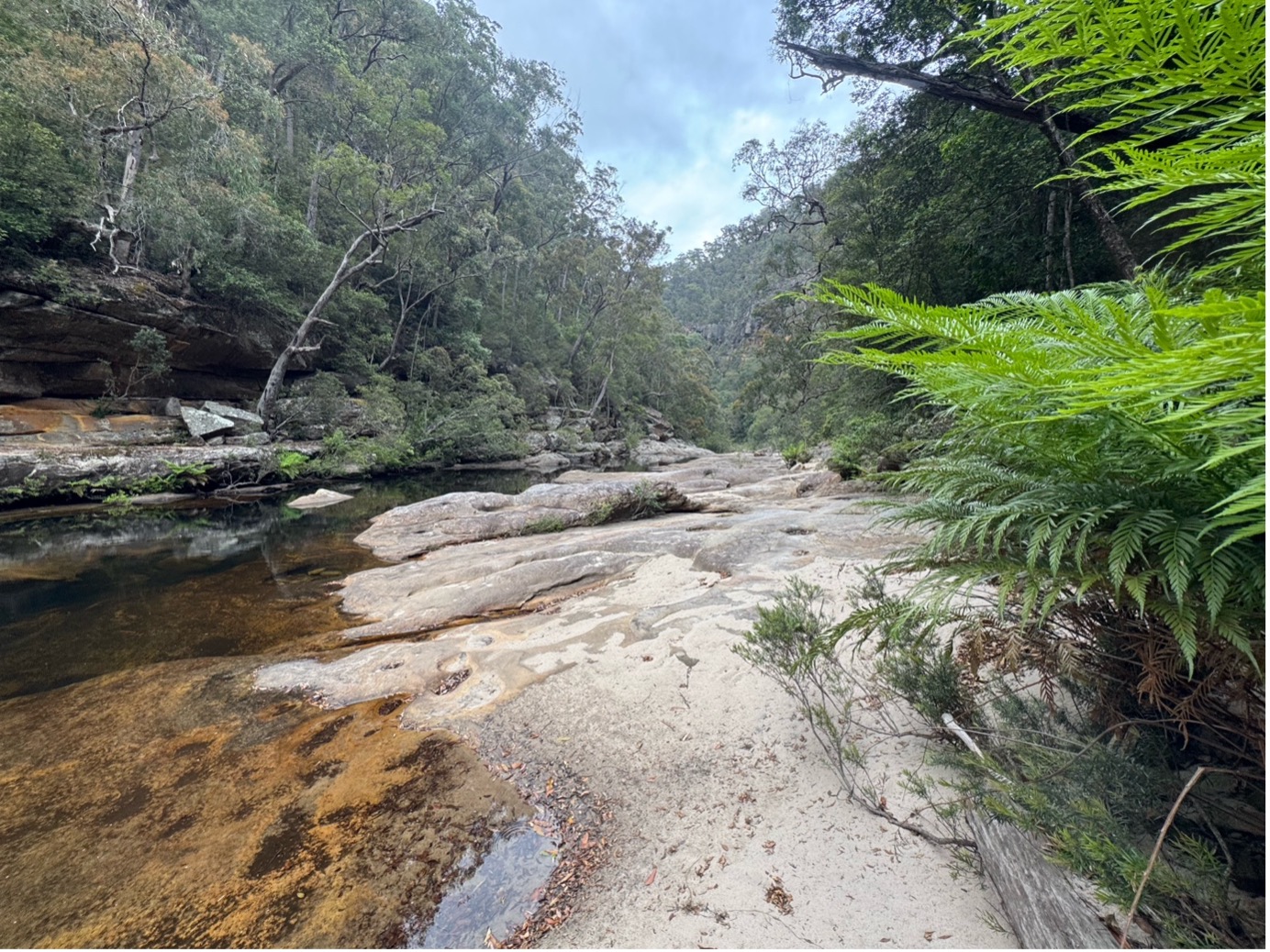 Rock slabs on Erskine Creek